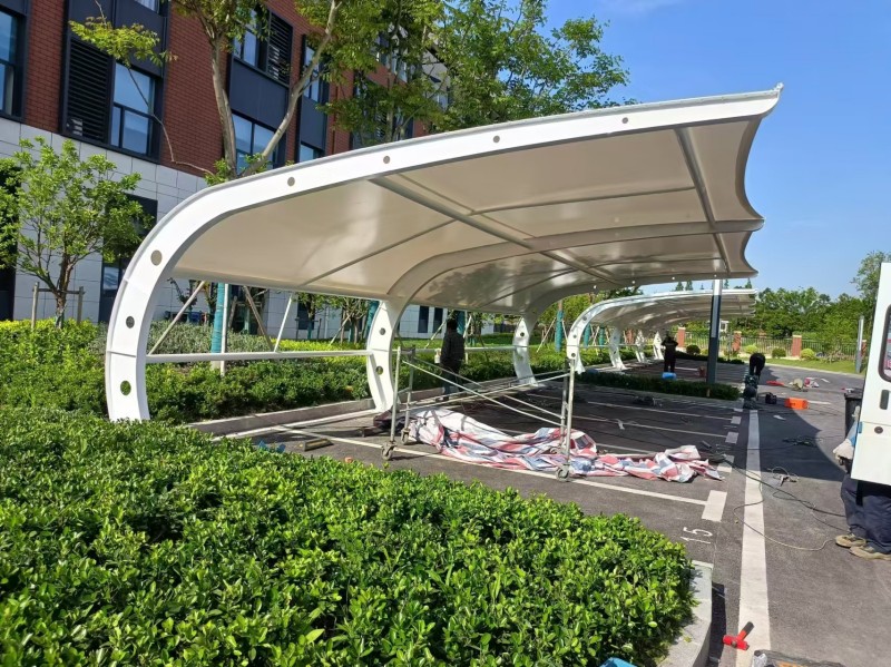 2026徐州市学校膜结构自行车棚工程，耐腐蚀膜结构厂家施工-2